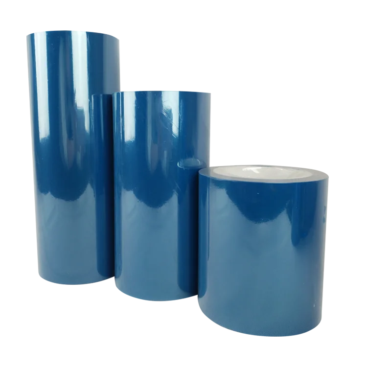 Wholesale High Temperature Resistance 0.05mm  Blue Polyester Release Film For Double-sided Tape