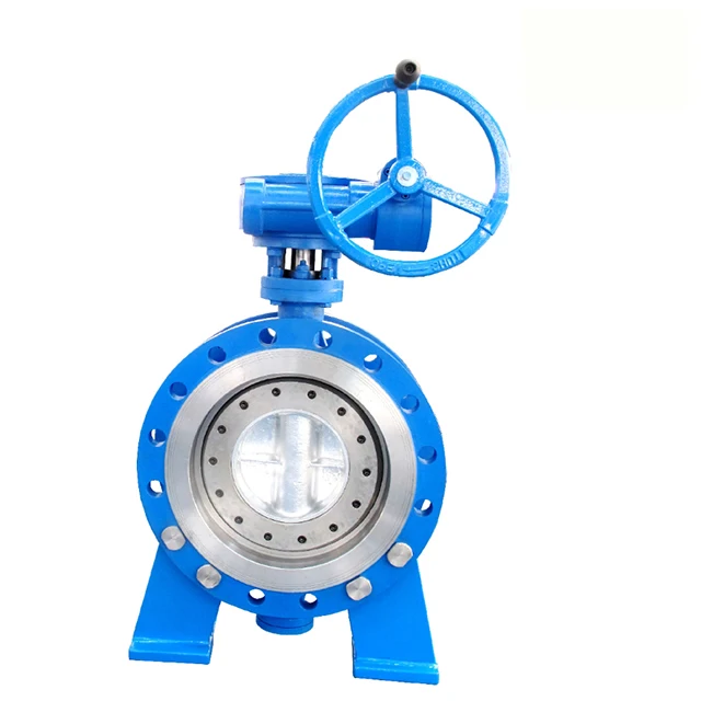 
DN300 PN10 Worm Gear Box Renewable Seat Ring Carbon Steel Three Eccentric Butterfly Valve DN500 