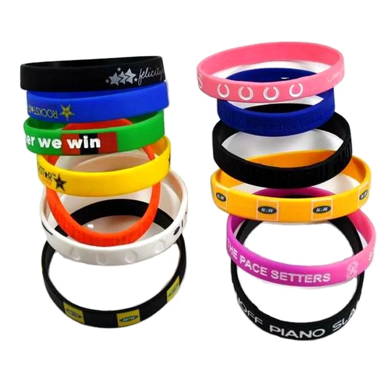 Silicone wristband full color custom Logo wrist rubber band bracelets Eco-friendly printed silicon bracelet wristband