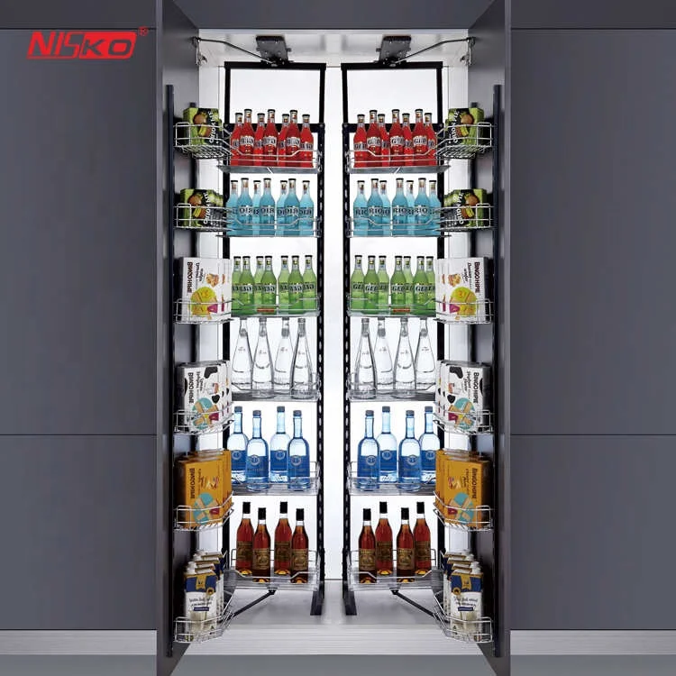 
Kitchen Cabinet Pantry Organizer Pull Out Soft-close Tall Unit 