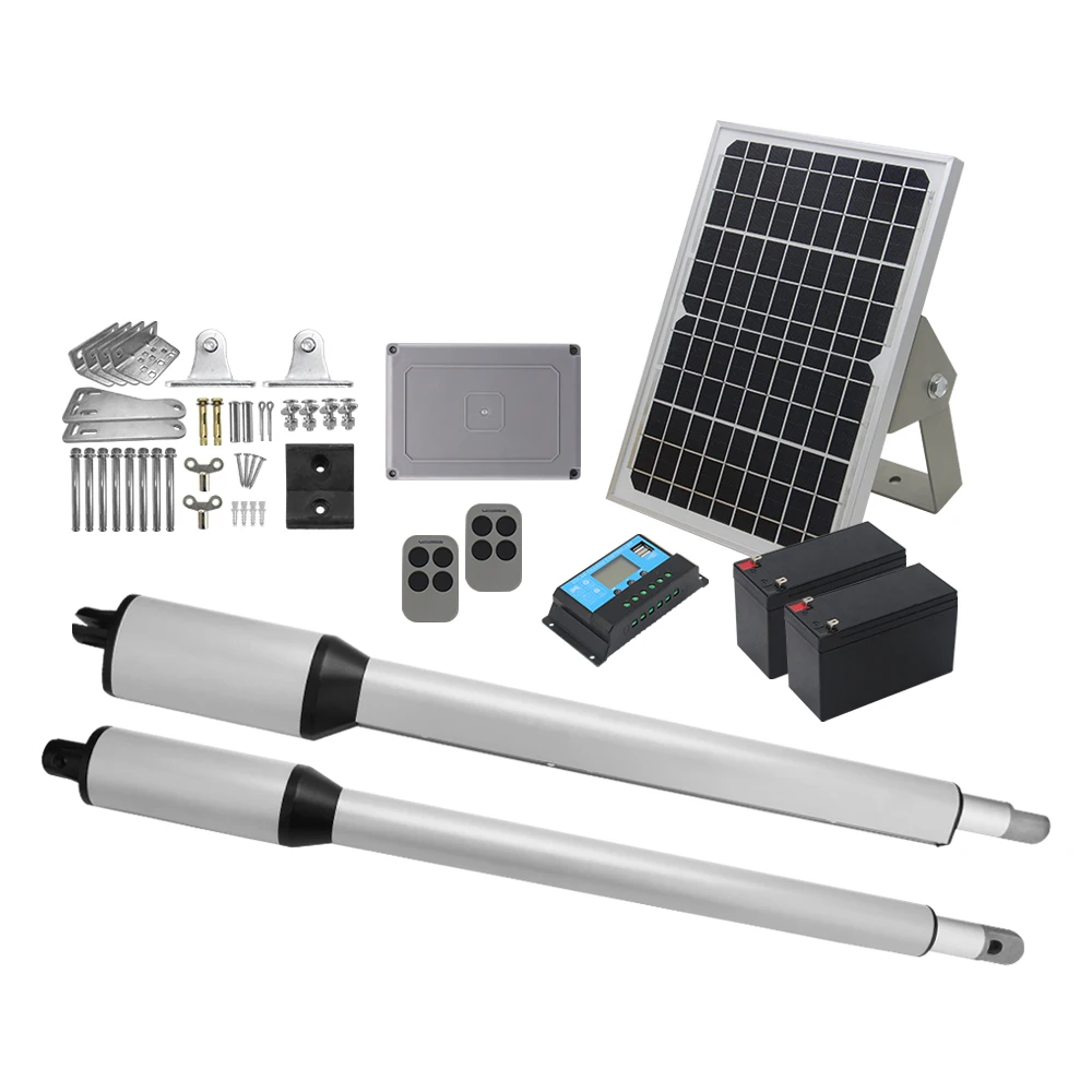 300kg Per Leaf Wifi Dual Solar Automatic Remote Control Automatic Main Gate Opening System Auto Swing Gate Openers