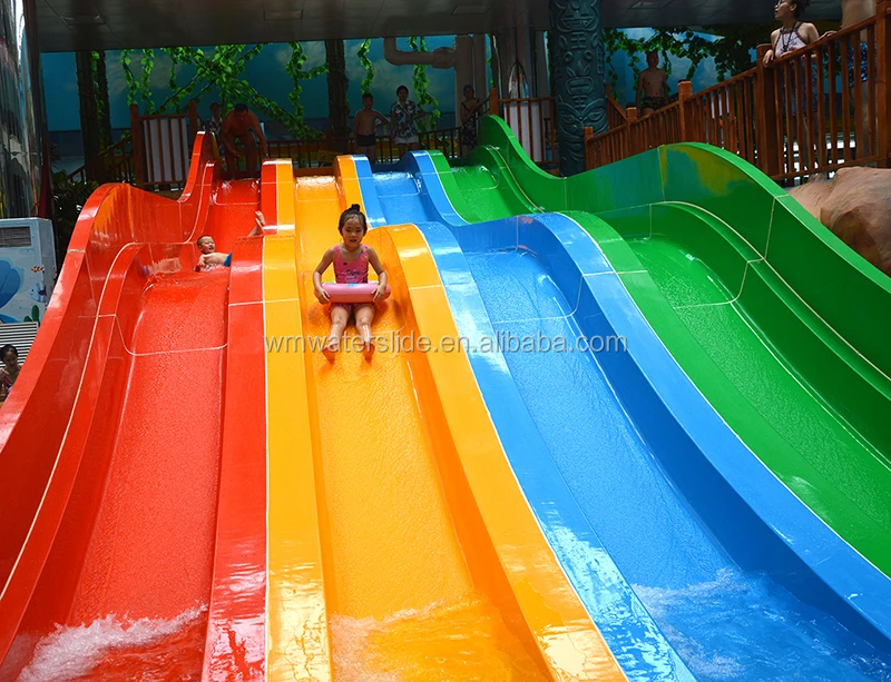 Large Water Park Equipment Cheap Fiberglass Rainbow Water Slide for Sale