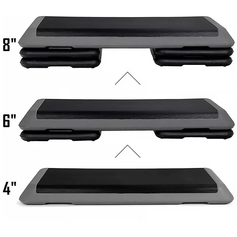 AKTIV Quality Adjustable Multi-Height Stepper Platform Home Gym Equipment with Aerobic Step Stackable Design for Home Exercise