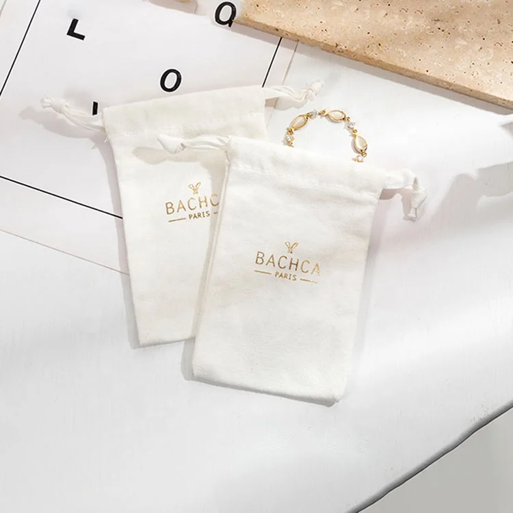 Small Cotton Pouch Pouch Bag Cotton Muslin Jewelry Bag Cotton Canvas Jewelry Pouch