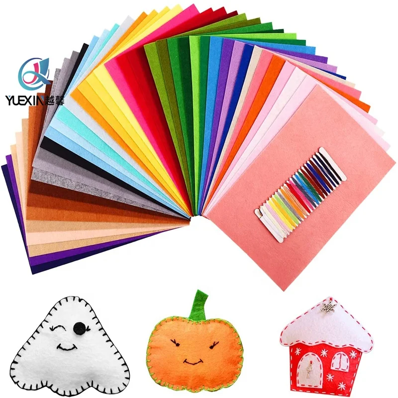 ECO-friendly soft polyester craft felt fabric with 40 unique colors in stock