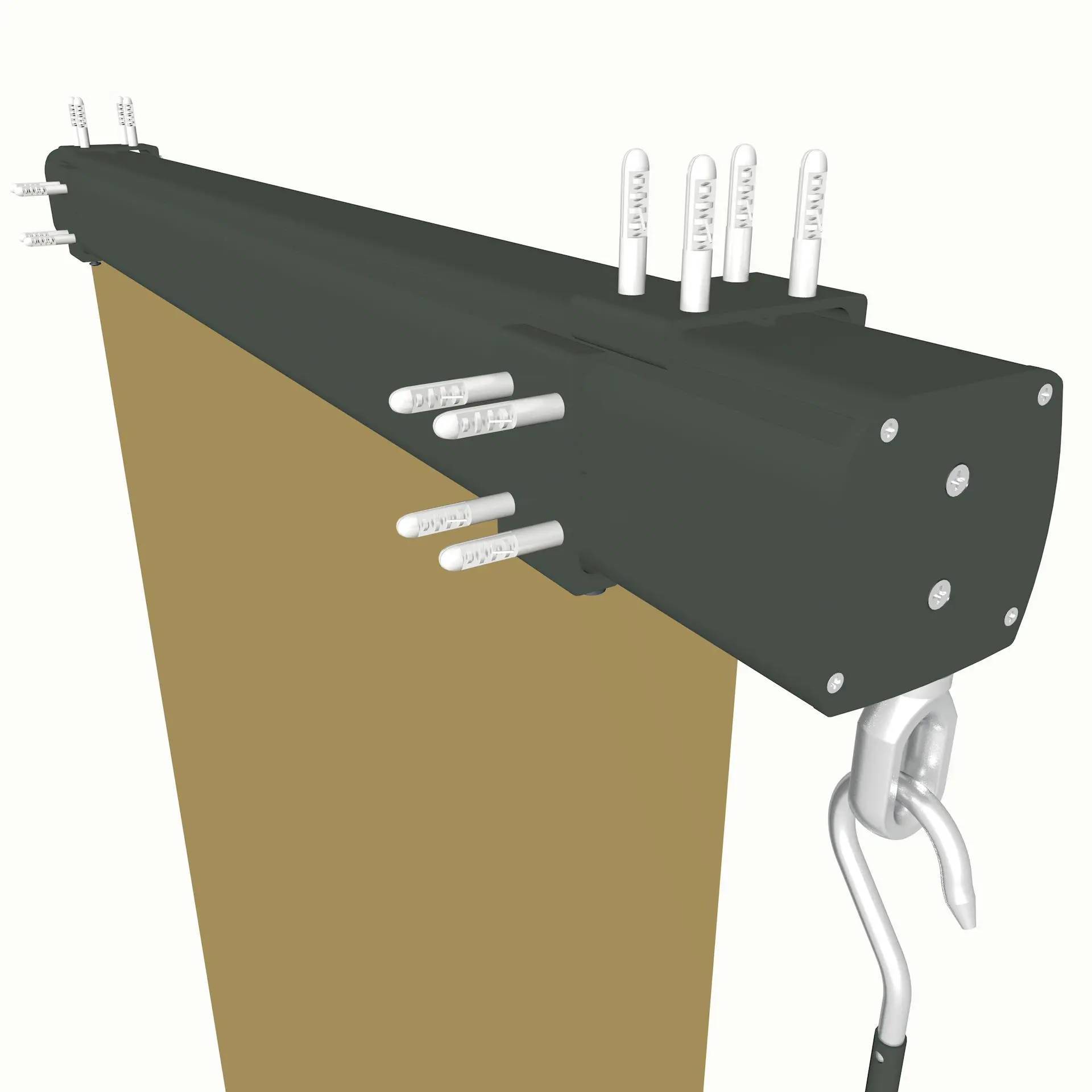 Customized Outdoor Vertical Drop Awning Smart Windproof Zip Track Roller  Vertical Awning Sunshades Blinds for Garden Building