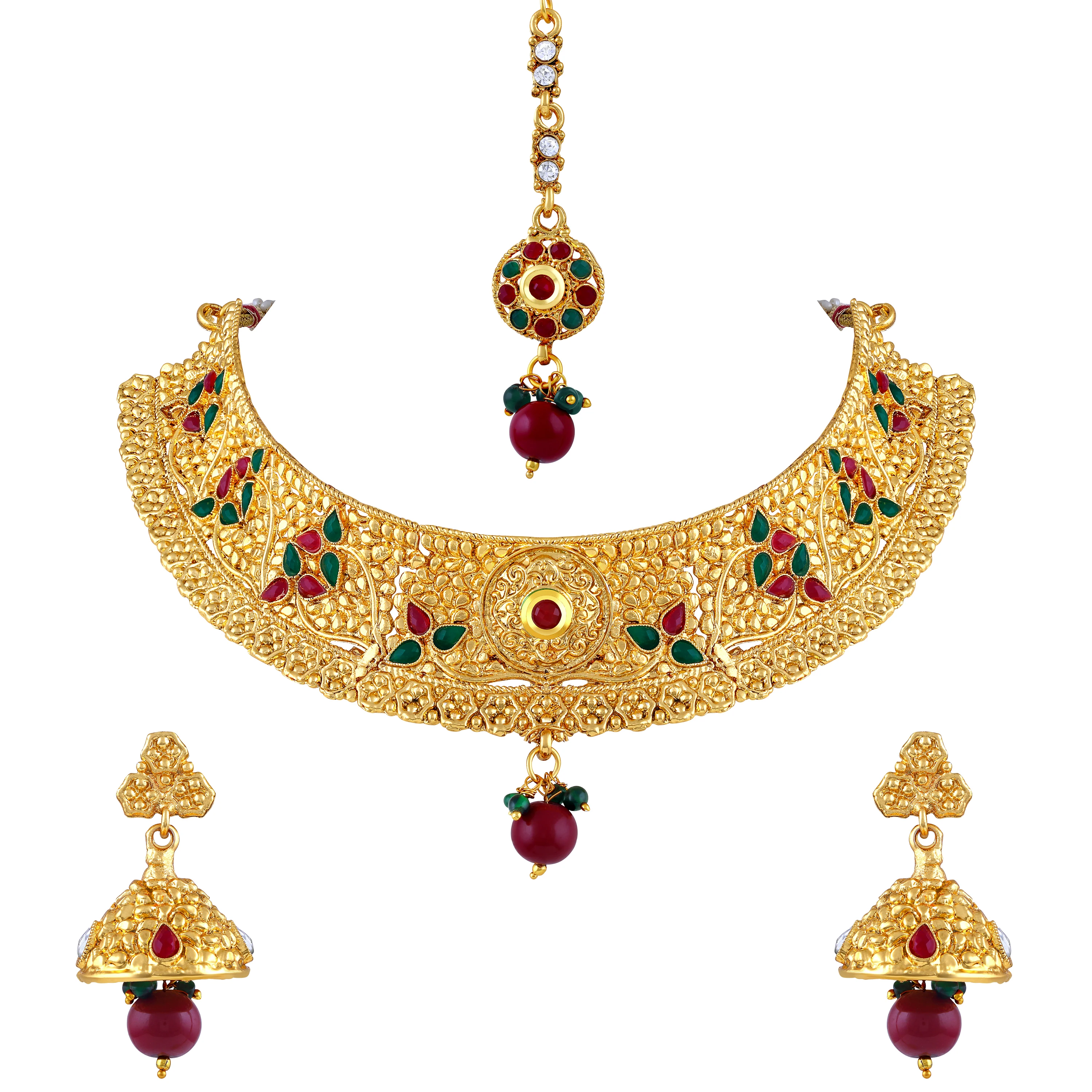 Wholesale Indian Yaariyan Fashion Marvellous Designer Gold Plated Choker Necklace Set For Women