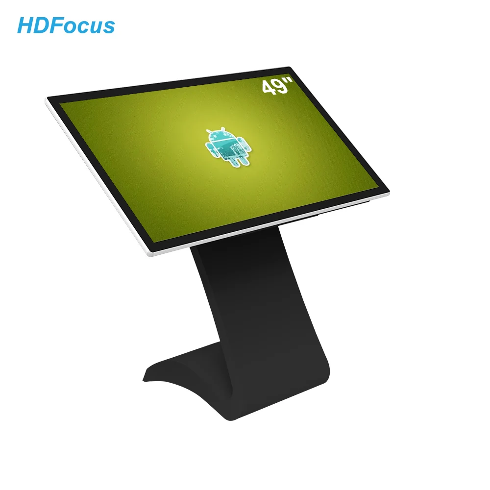 Design Type S 49 Inch Touch Screen Kiosk Totem LCD Advertising Display Interactive Screen