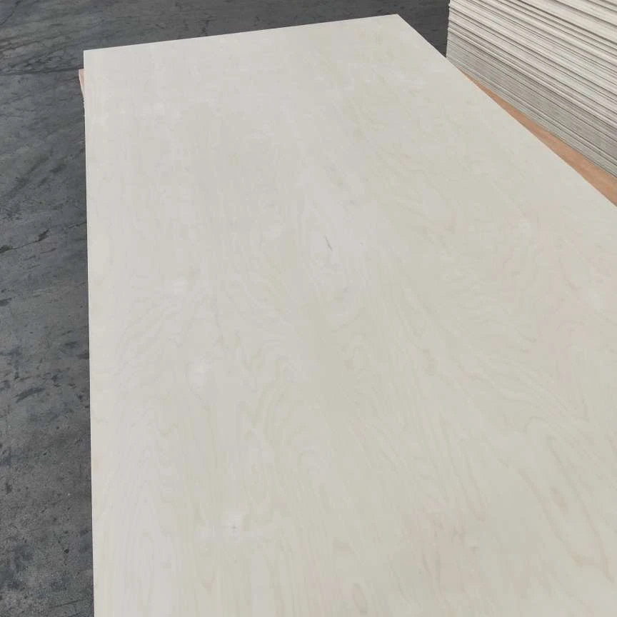 Wholesale 3mm 6mm 18mm Wood Veneer Plywood Sheet 4x8ft Birch Plywood