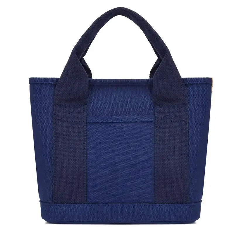 Customized Large capacity Office Lunch bag Portable cosmetic bag Mini Tote Outdoor Storage handbag Cotton Canvas bag