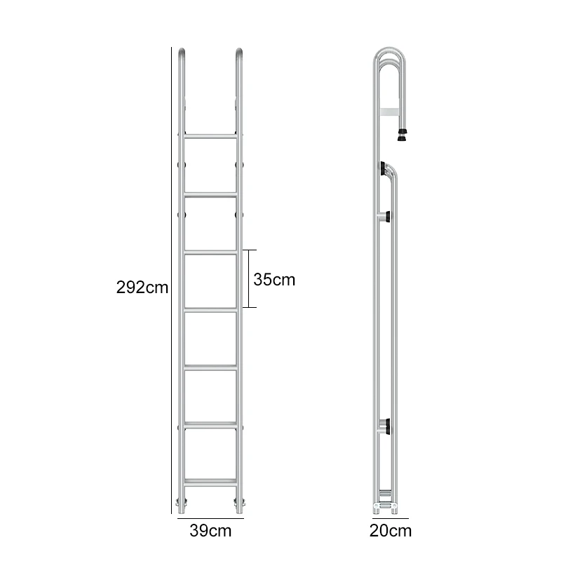 Marine Lightweight Aluminum Boat Folding Gangways For Boat Aluminum Ship Boarding Ladder