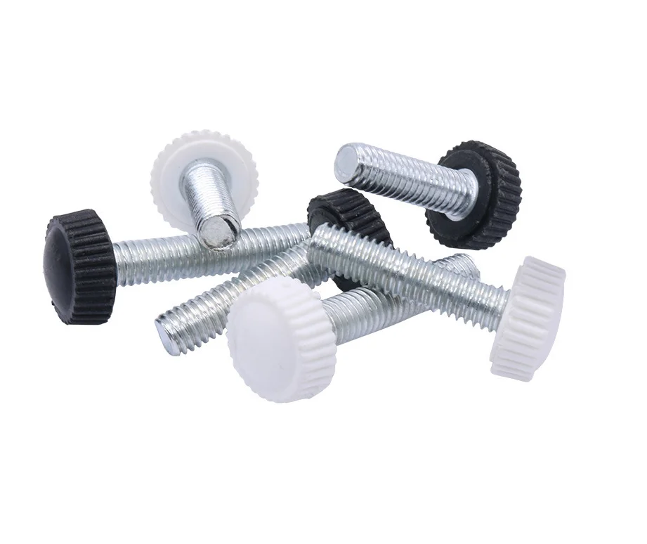 Wholesale Black Custom Knob Screw Plastic Head  Knurled Screw Thumb Screw  with Good Price