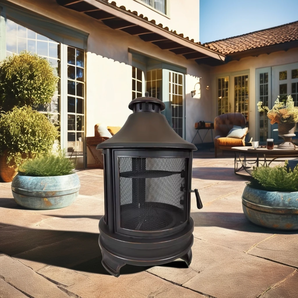 YOHO Outdoor Fire pit BBQ Easy Assemble Fire Place stove wood/charcoal burning stove Smokeless grill