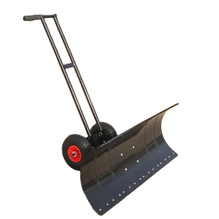 Snow Shovel With Wheel Snow Push Retractable Manual Handy Snow Push Shovel With Wheel Tool Cart