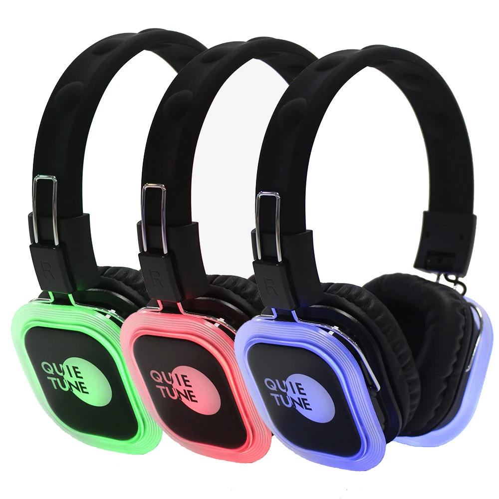 Best Price silent headphone party disco wireless equipment DJ Noise Cancelling hush silent disco 2 or 3 channel foldable headset