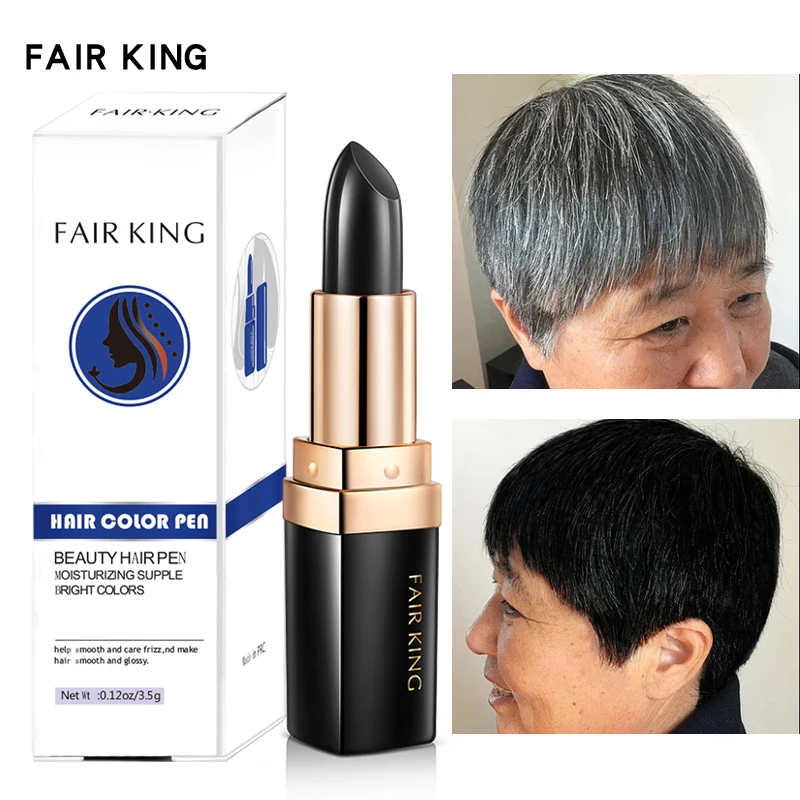 FAIR KING Natural Black Brown Hair Color Dye Pen Stick
