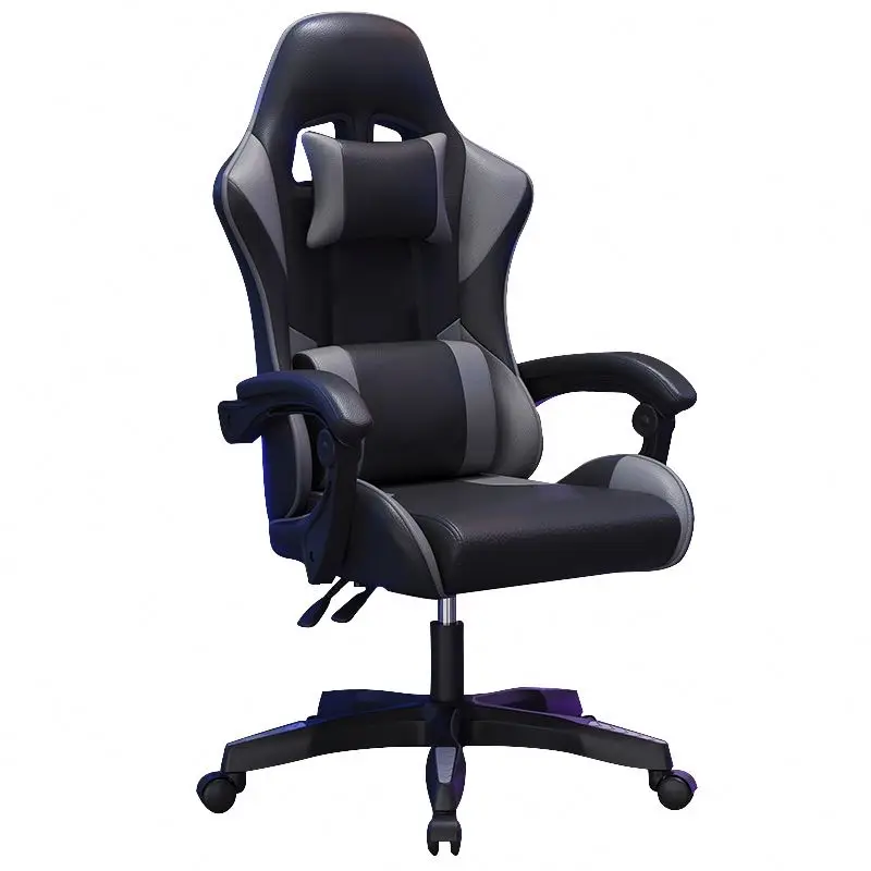 Mexico player leather stylish wide personalizado portable full white pu pvc rgb led gamer chair rotating footrest gaming chair