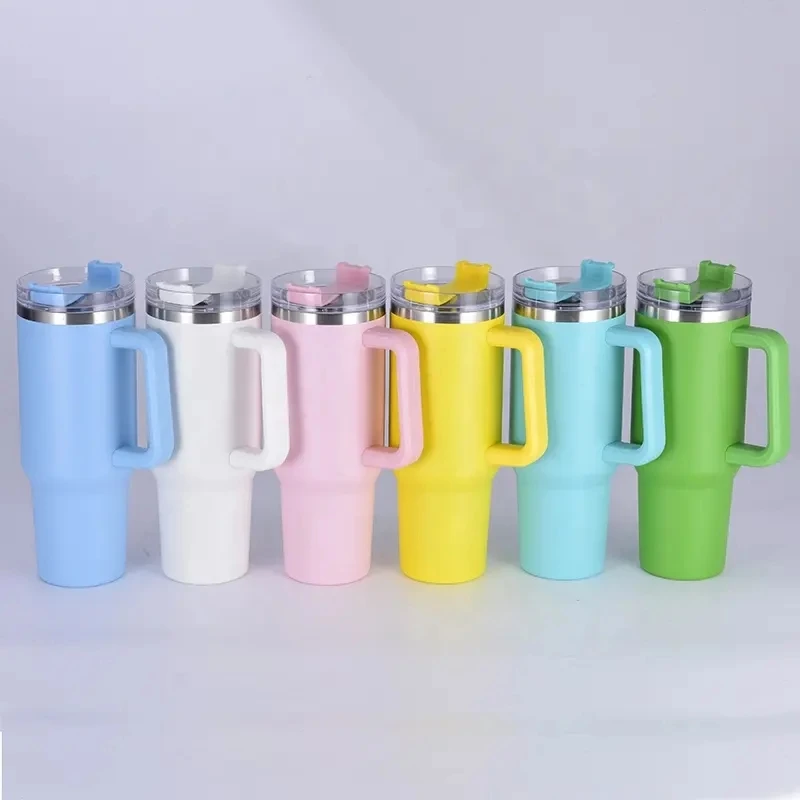 40 Oz Travel Mug Luxury Water Bottle With Straw And Handle 40oz Stainless Steel Metal Double Wall Insulated Custom Beer Tumbler