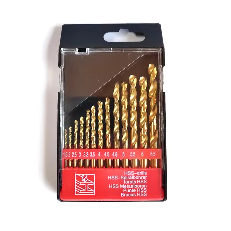 13Pcs HSS M35 Twist Drill Bit Set For Metal Stainless Steel Aluminium Drilling In Plastic Box