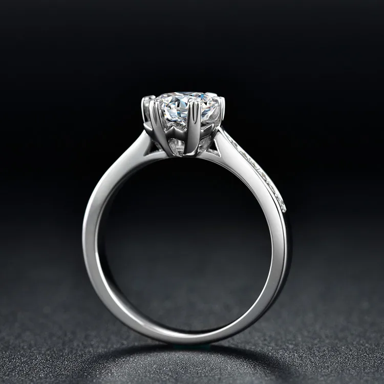 Luxury 0.5/1.0/2.0ct Moissanite Ring Engagement Full Diamond Princess Women Wedding Ring Sterling Silver 925 YGDR10120