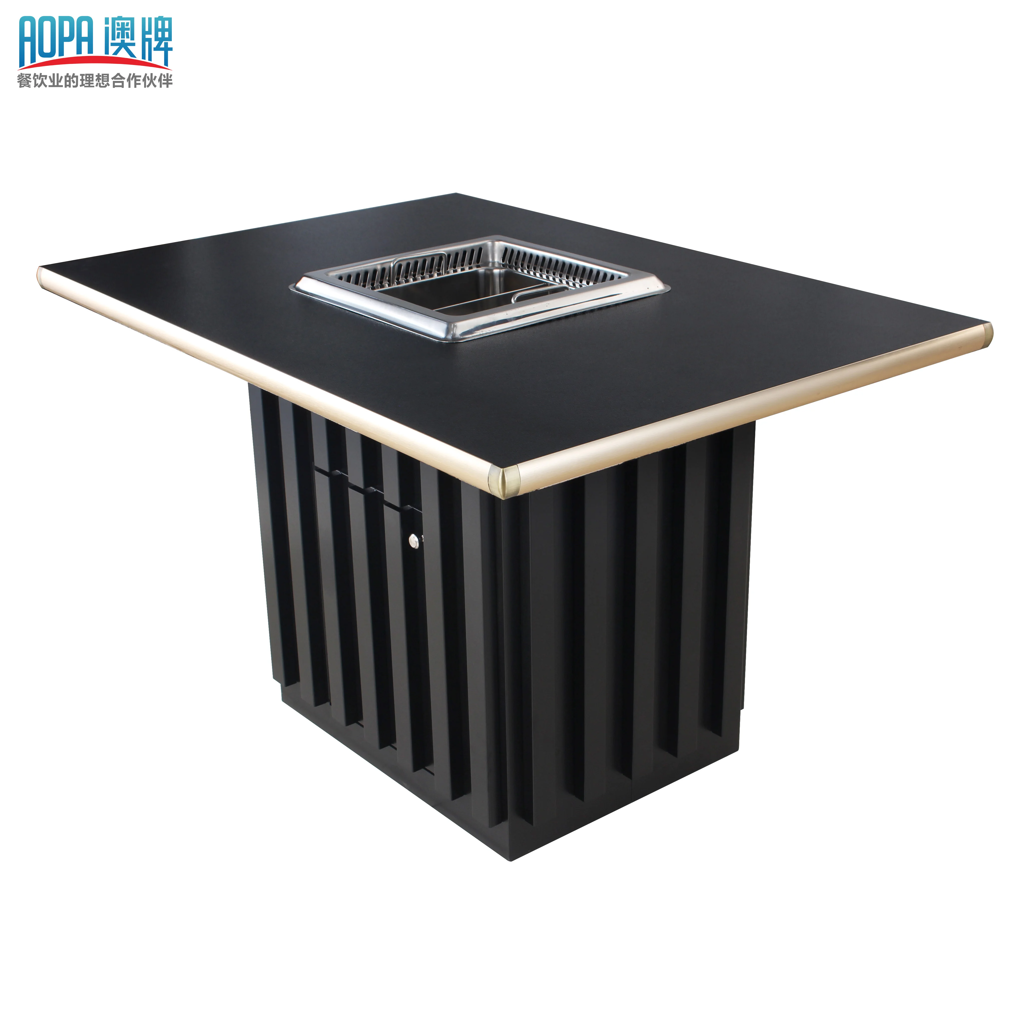 AOPA Factory No Need Lay Pipes Physical Filtration Smokeless Steamboat Hot Pot Table