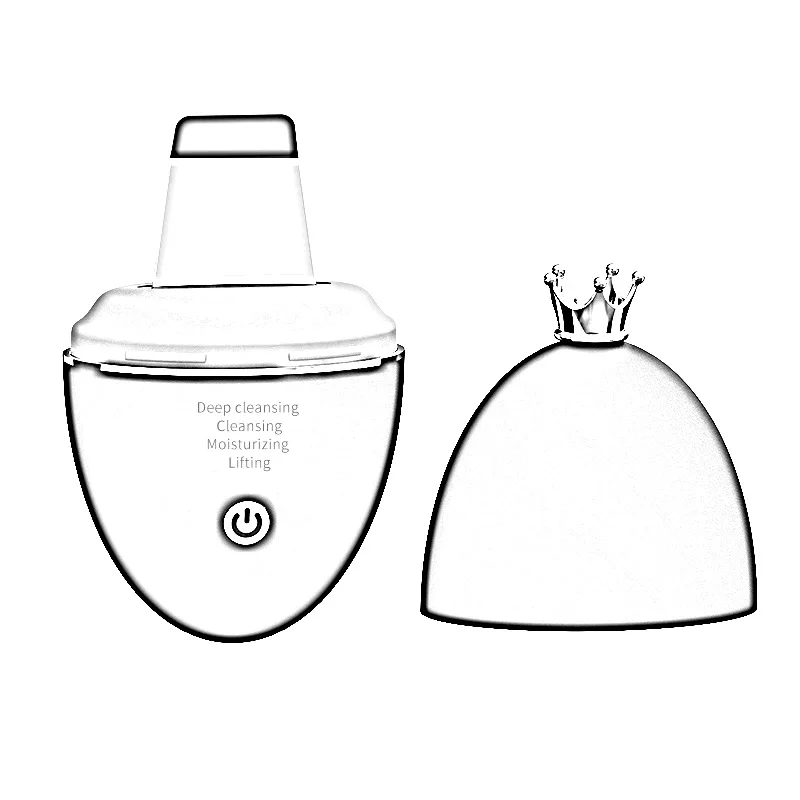 Беспроводной отшелушивающий инструмент для глубокой очистки лица, шпатель для пилинга, Ультразвуковой вибрационный скребок для кожи