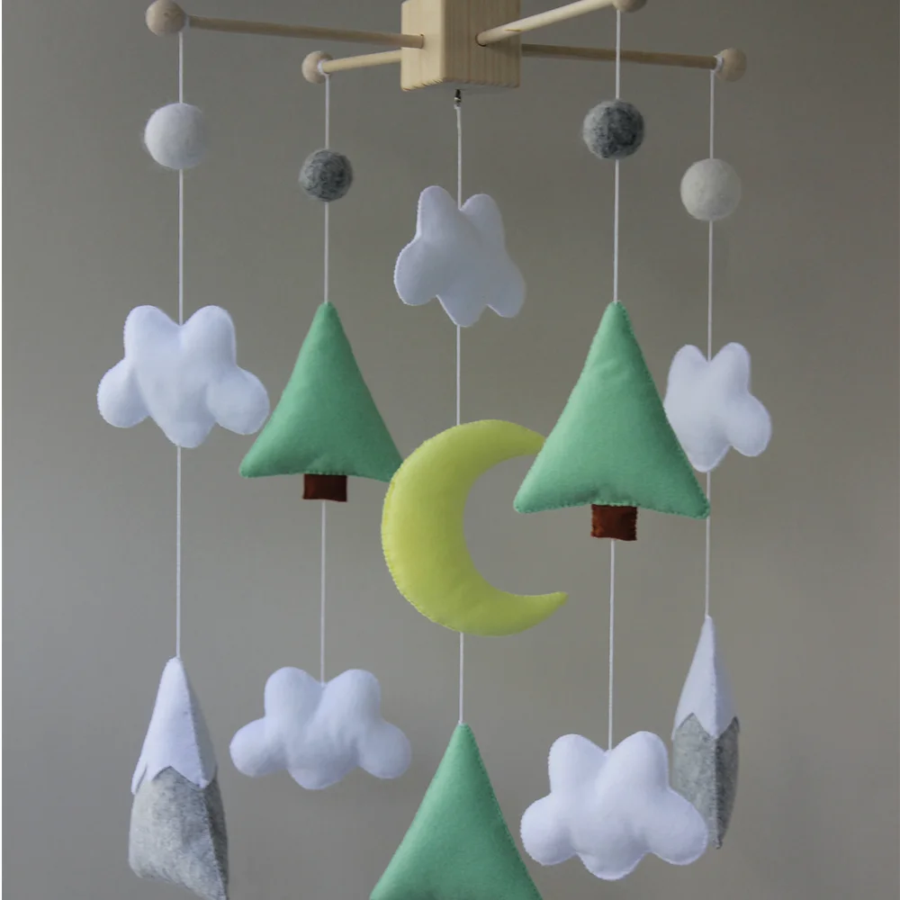 Китай лидер продаж Подвесной деревянный фетровый детский мобильный телефон по низкой цене