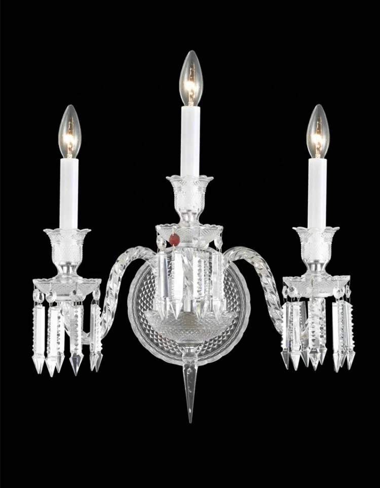 Crystal Wall Lamp Wall Sconce Zenith Red Wall Sconce Baccarat Indoor Lighting  Bedroom Beside Lamp Wedding Decoration CZ2530
