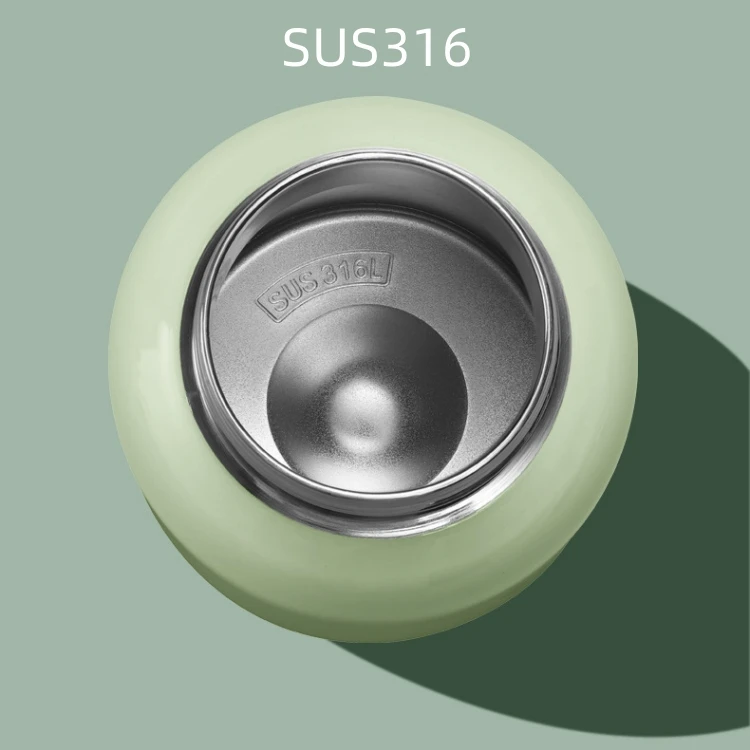 New Cartoon Thermos Cup 316 Stainless steel big Belly Thermos Cup Children student straw water cup portable