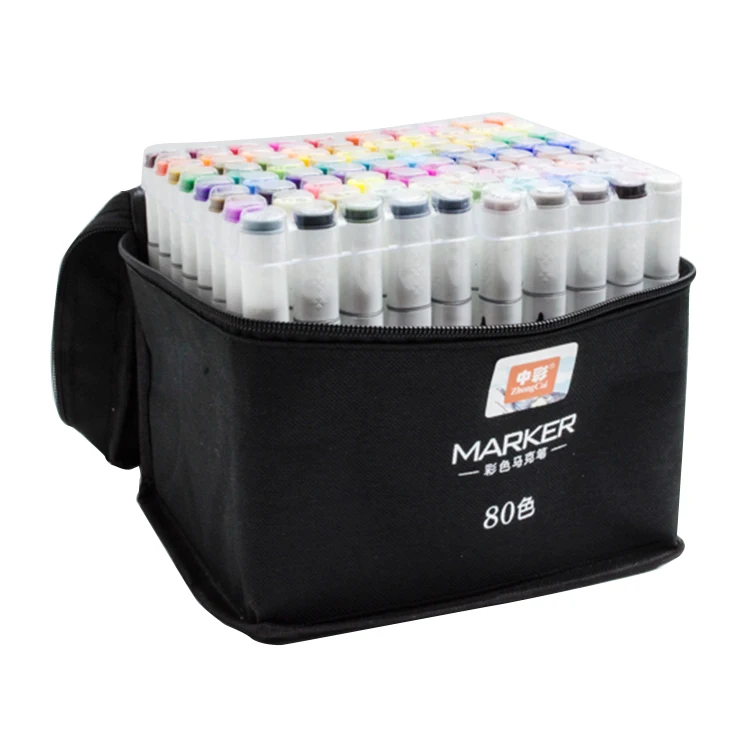 Маркеры для рисования манга, Набор цветных фломастеров на спиртовой основе для эскизов