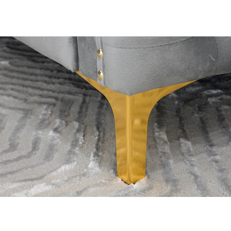 Living Room Modular Sectional Cheap Modern Lounge Designs Modern Home Furniture Metal Legs Velvet 3 2 1 Corner Sofa Set