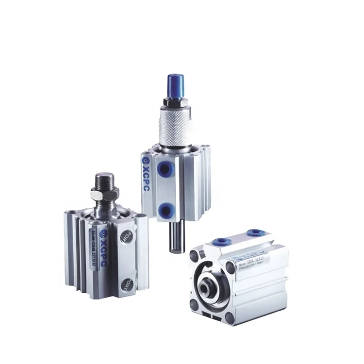 
Spring Return Single Action Double Acting Stroke Adjustable Magnetic Thin Pneumatic Air Compact Cylinder 