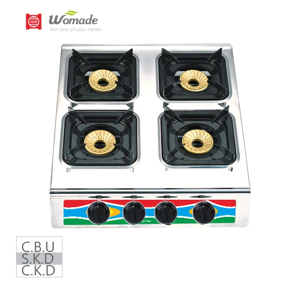 4 burner gas stove S.S top gas cooker competitive price cooketops hot sell 4B stove for Africa market professional factory