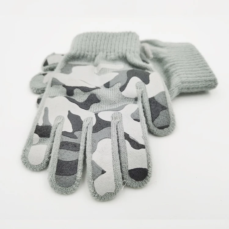 
Handsome simple high-quality winter warm knitted cotton gloves 