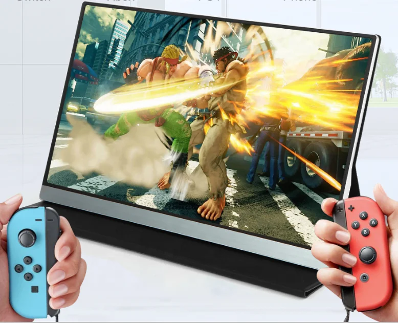 Aluminum alloy 1080P 60hz 45%NTSC 15.6 Inch Dual LCD Display Laptop Screen Extender For Laptop Mobile Phone Portable Monitor