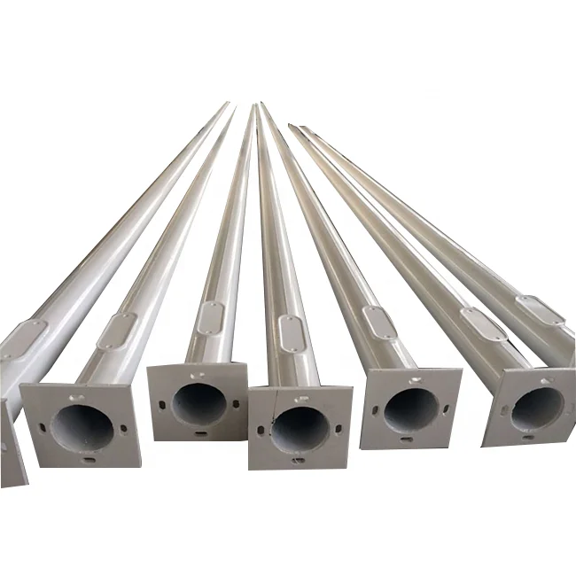 Оцинкованная уличная осветительная стойка 6 м для уличного освещения применяется на