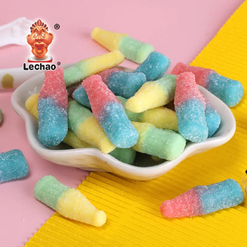 Bulk Bag Pack Gummi Bonbons Two Colors Sugar Coated Sweet Strawberry Heart Shaped Gummy Candy