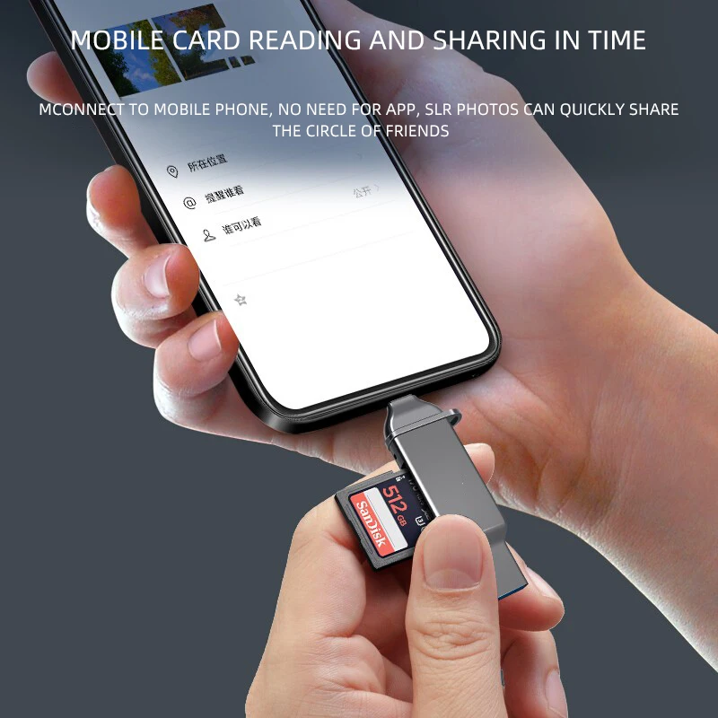 all in one card reader 3.0 Kawau C371 Type C dual SD TF Metal for Mobile Phone Car Portable PC