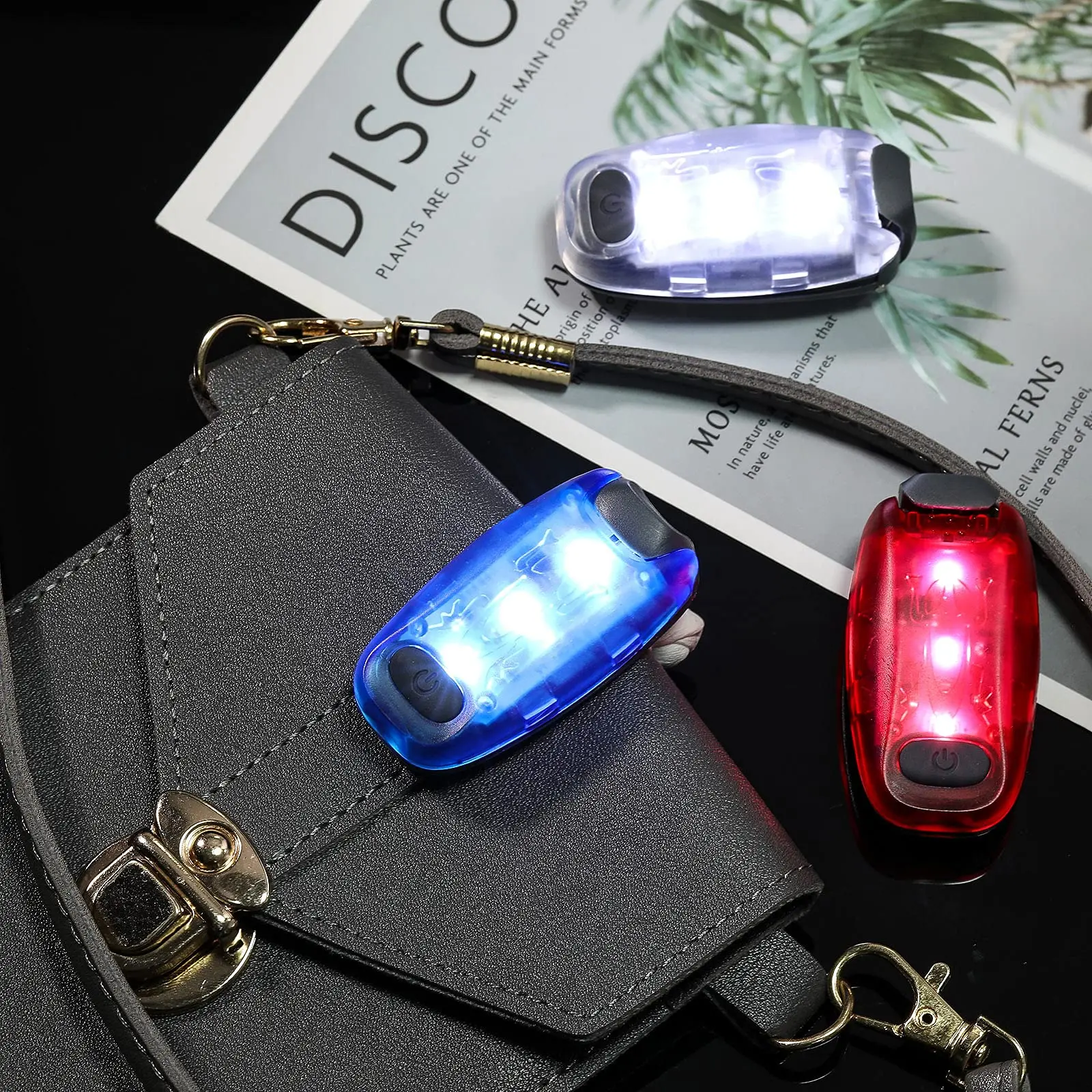 UMIONE LED Night Safety Light Clip On Strobe Running Lights For Cycling Walking