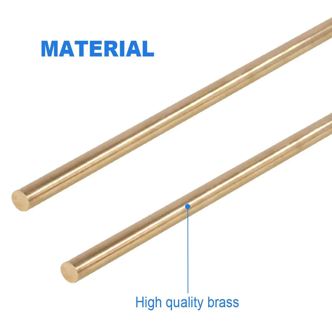 6mm x 356mm Brass Straight Solid Round Rod Lathe Bar Stock for DIY RC Model Car RC Helicopter Airplane Model Ship