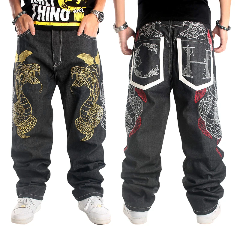 Stock Hip Hop Dancers Loose Big Size Skateboard Baggy Jeans