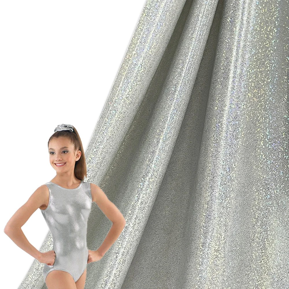 Wingtex Shiny Neon 4 Way Stretch Nylon Spandex Foil Print Fabric for Dance Costume