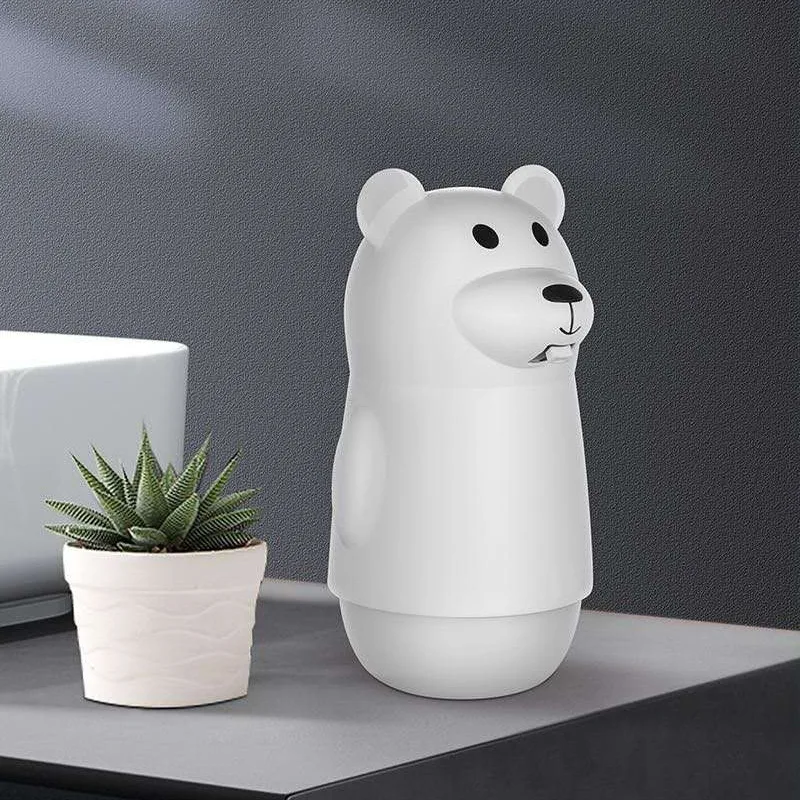 Cute Bear 400ml Desktop Hand Sanitizer Infrared Sensor Touchless Automatic Soap Dispenser