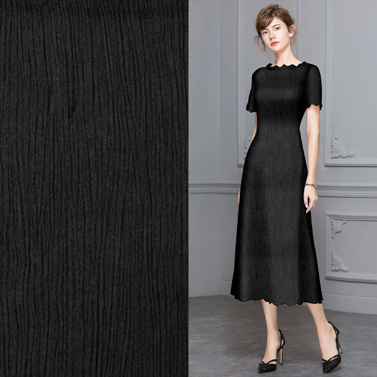 100% rayon viscose crepe yoryu crinkle solidfarvet viscose crepe stof