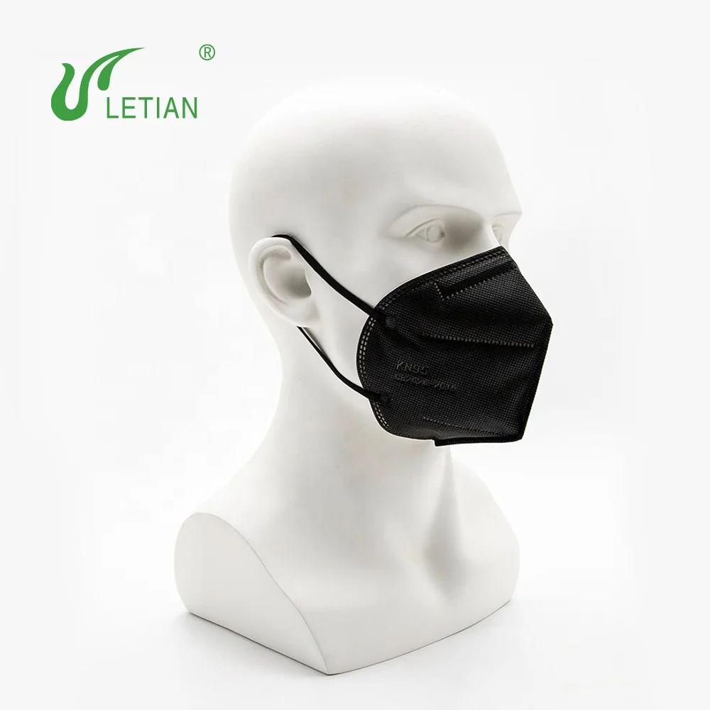 GB2626-2019 KN95 Adult Colorful Mask Individual pack Disposable KN95 Black Face mask