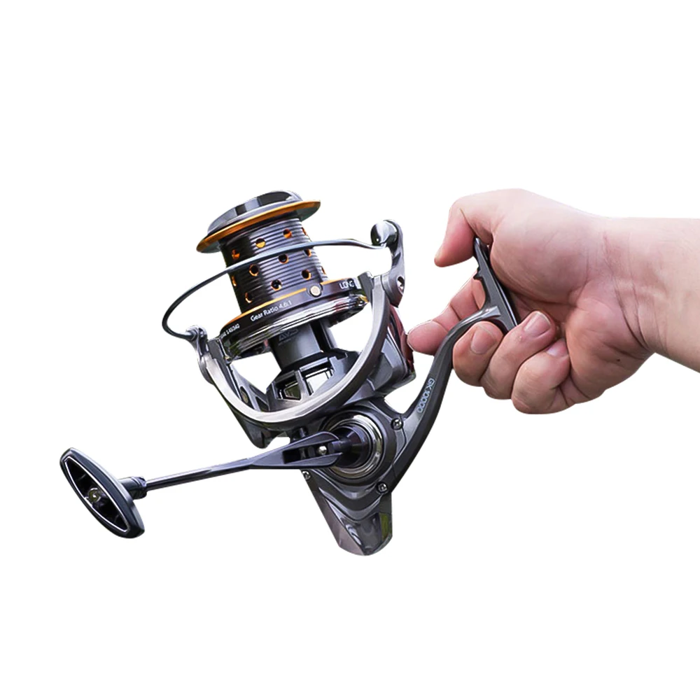 6+1 Stainless steel bearing metal fishing reels 5000-10000 big far throw reel