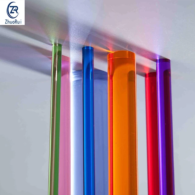 Custom Many Size cnc machined transparent acrylic rod tube acryl clear   Extruded Clear colorful Transparent Acrylic Pipe