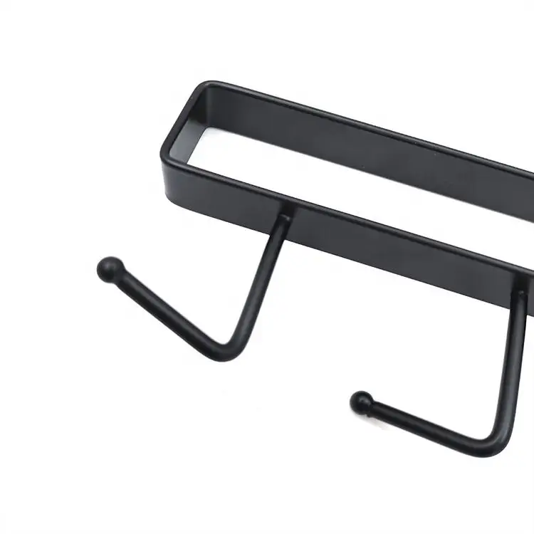 Kitchen Organizer Storage Rack Cupboard Under-Cabinet Hanger With 6 Hooks Bathroom Shelves Shelf Mug Hooks DropShipping