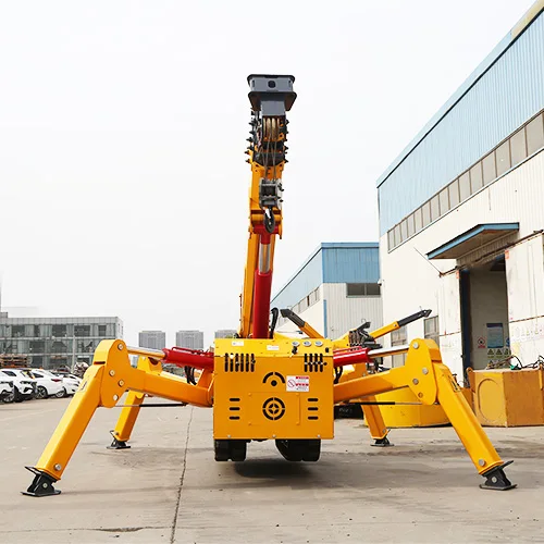 1.2 Ton Lifting Machinery Telescopic Crawler Elevator Hydraulic Engine Mini Spider Crane For Selling