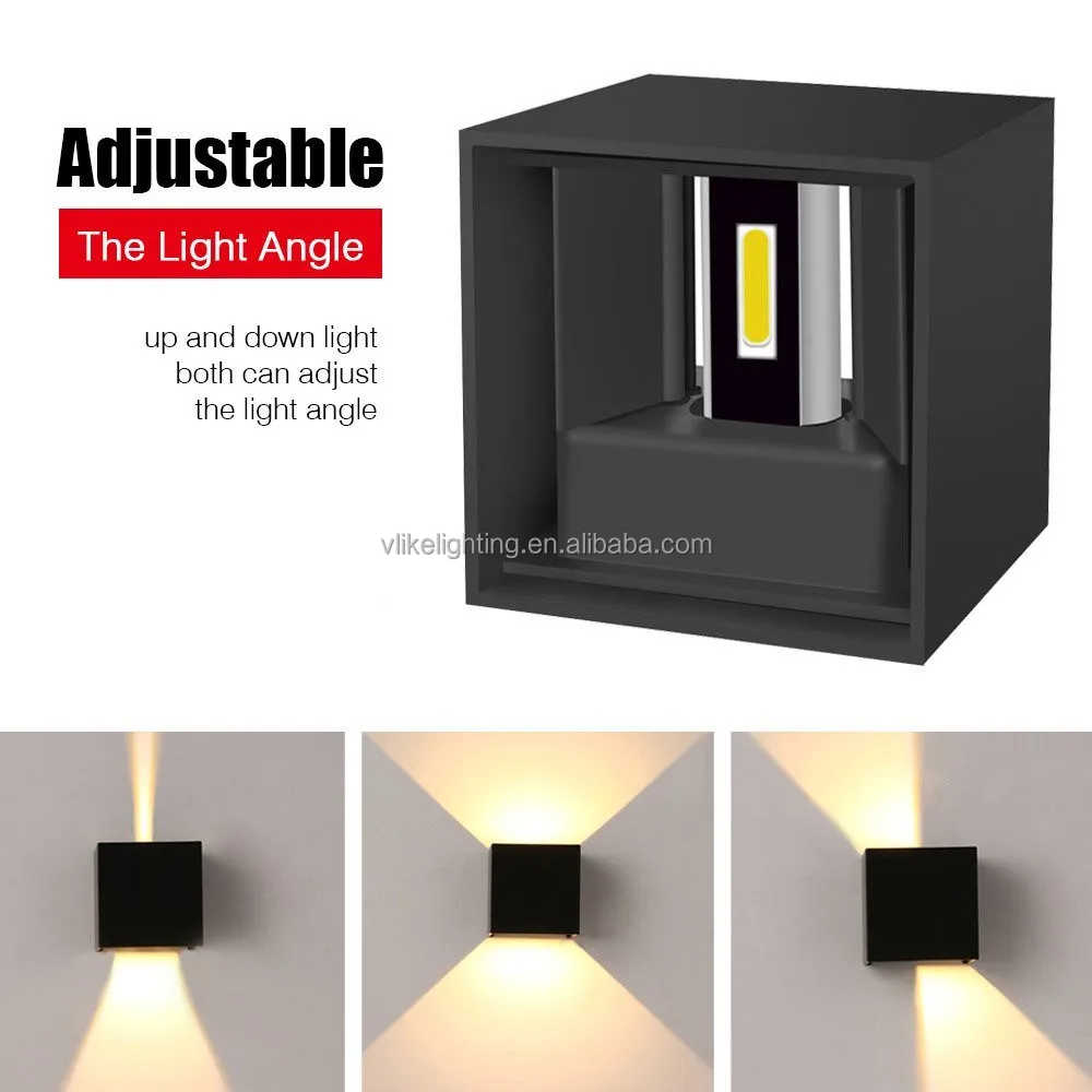 IP65 adjustable beam angle warm white Double Head LED Wall Light